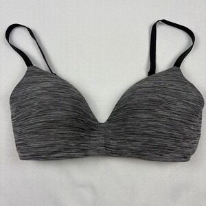 Victorias Secret Gray Padded Underwire Bra 34D Push Up‎ Sexy Lingerie *READ